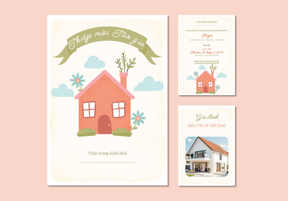 Thiệp Mời Tân Gia - Ngôi Nhà Mới, Niềm Vui Mới | Thiệp mời online | invitePRO
