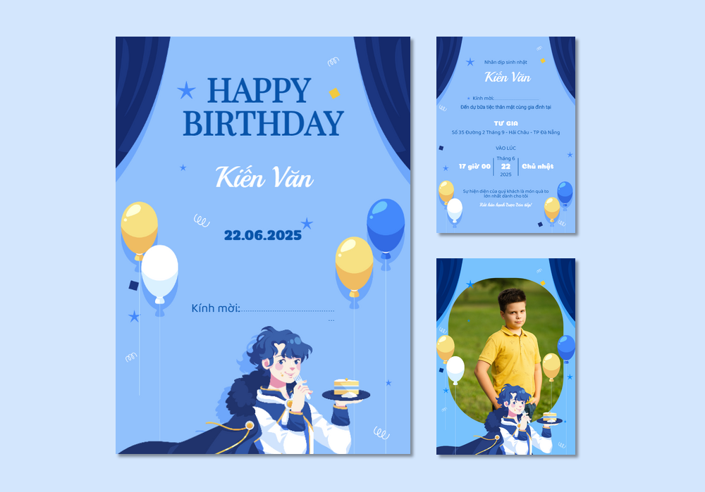 Mẫu thiệp sinh nhật Có Hình, Hoạt Hình, Cho Thiếu Nhi 331 | Thiệp mời online | InvitePro by Biihappy