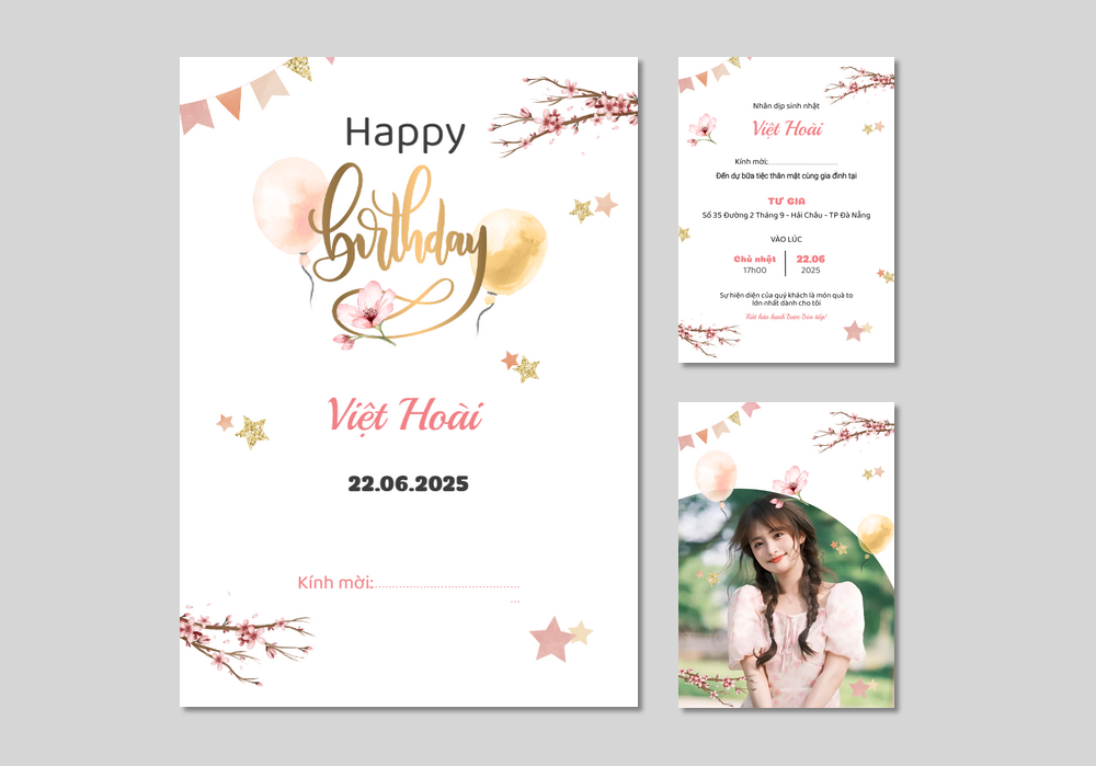 Thiệp Mời Sinh Nhật Đầy Sắc Màu Cảm Xúc | Thiệp mời online | invitePRO