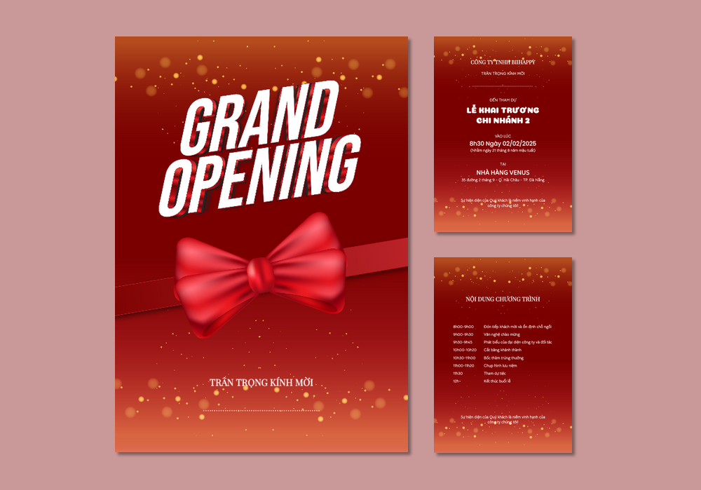 Thiệp Khai Trương - Rạng Ngời Khai Sáng | Thiệp mời online | invitePRO